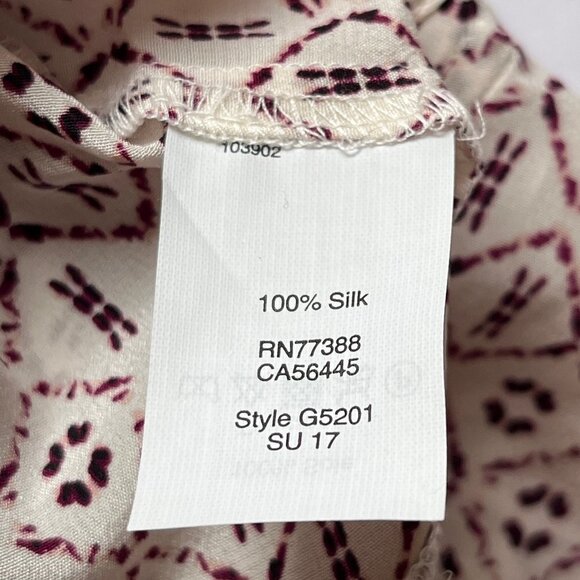 Madewell Blouse Silk Lily Ruffle  Top in Echo Grid Sleeveless Flutter Tassle XXS - Picture 5 of 10